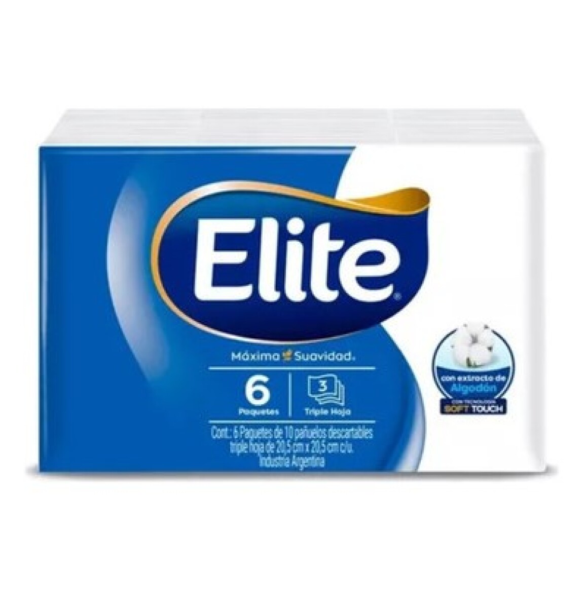 Elite pack x6 pañuelos descartables 