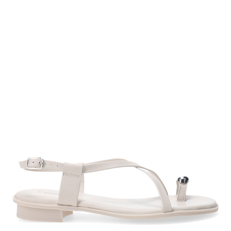Sandalias de Mujer Miss Carol con Tira al Dedo Blanco