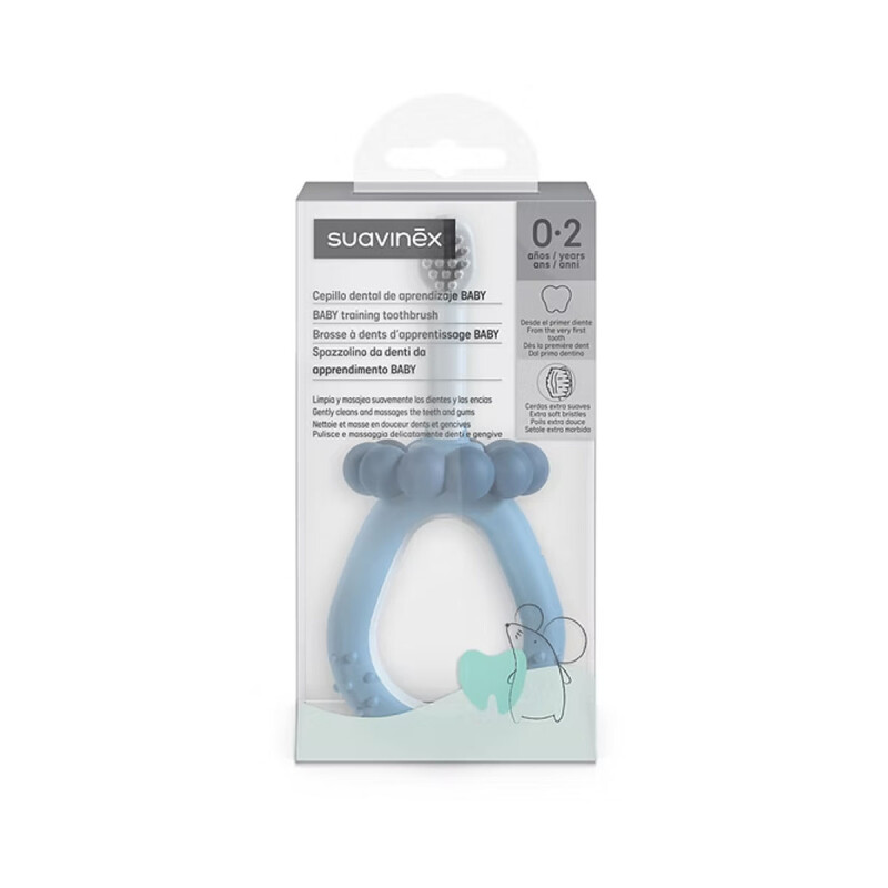 Cepillo de dientes de aprendizaje Baby 0-2 años Suavinex Celeste