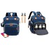 Silla Mecedora Bouncer Bebé + Mochila Maternal Impermeable Variante Color Celeste Azul