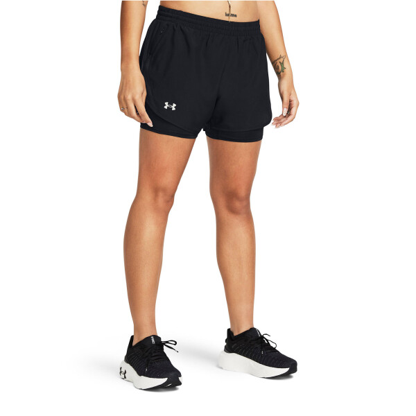 SHORTS UNDER ARMOUR FLY BY 2-IN-1 de Mujer - 1382440-001 Negro