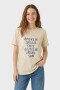 Remera m/c estampada Shells Glisten BEIGE
