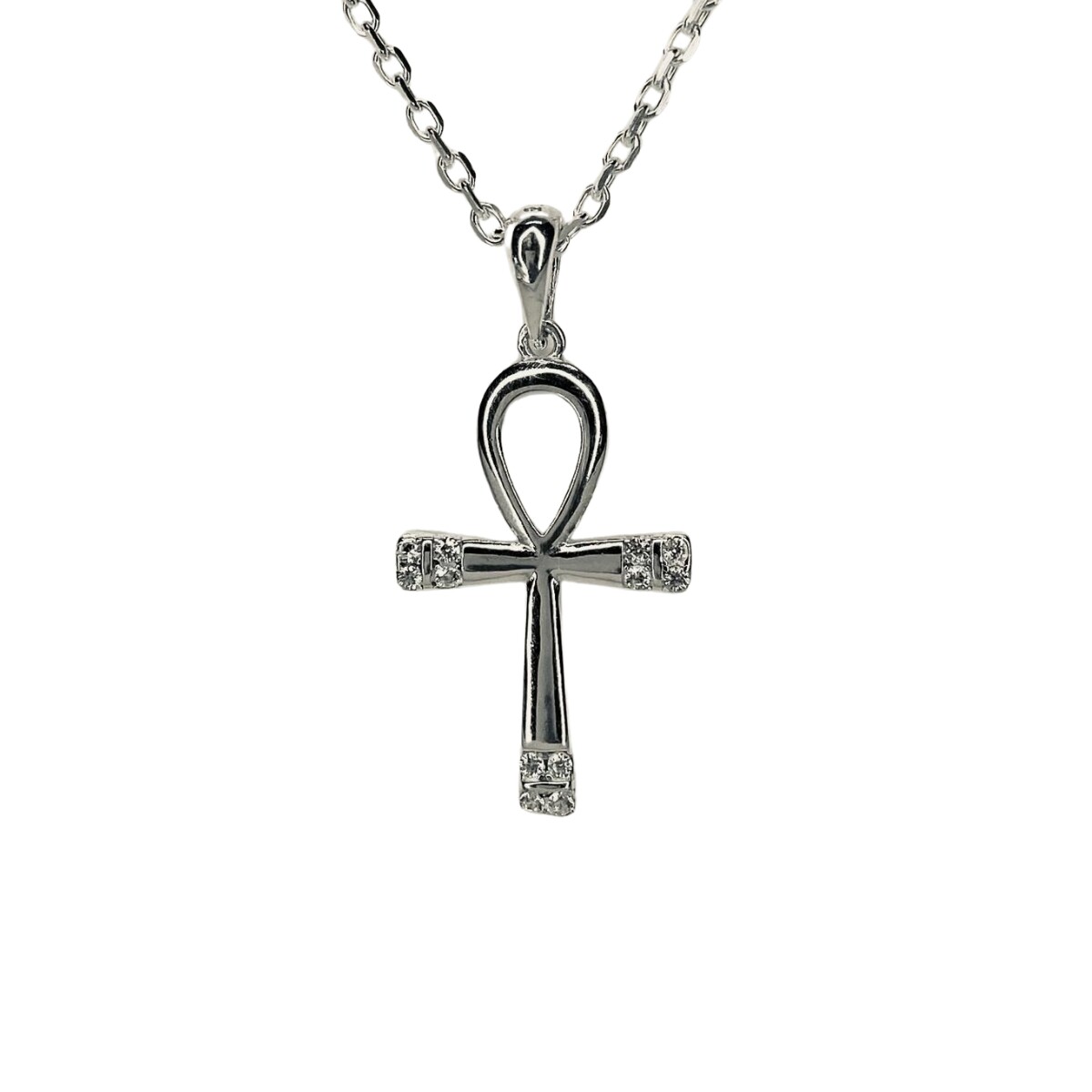 DIJE CRUZ PLATA 925 CON CIRCONIAS 