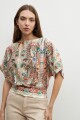 Blusa satinada beige