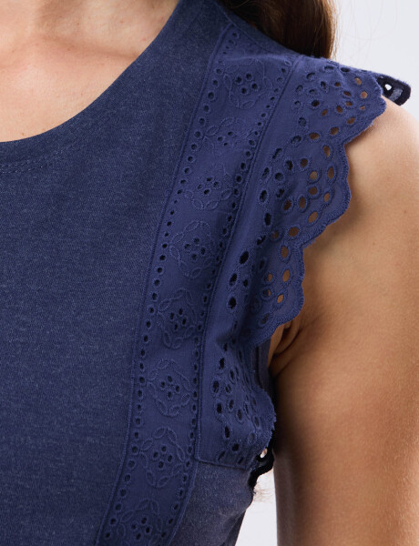 REMERA LISA DE ALGODÓN Azul