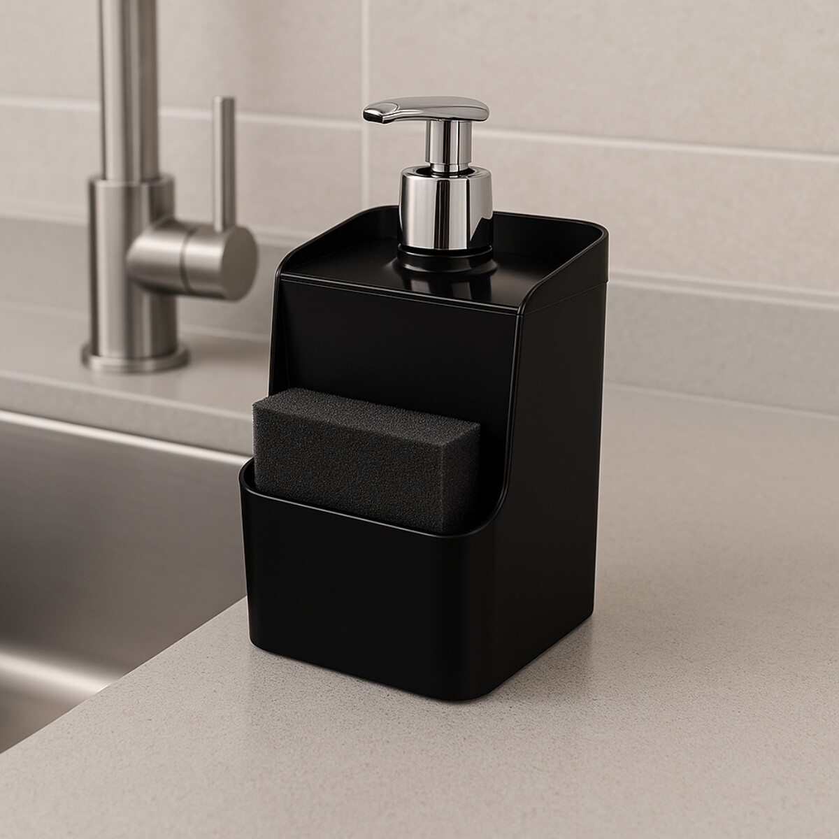 Dispensador de jabón líquido 500 ml - NEGRO 