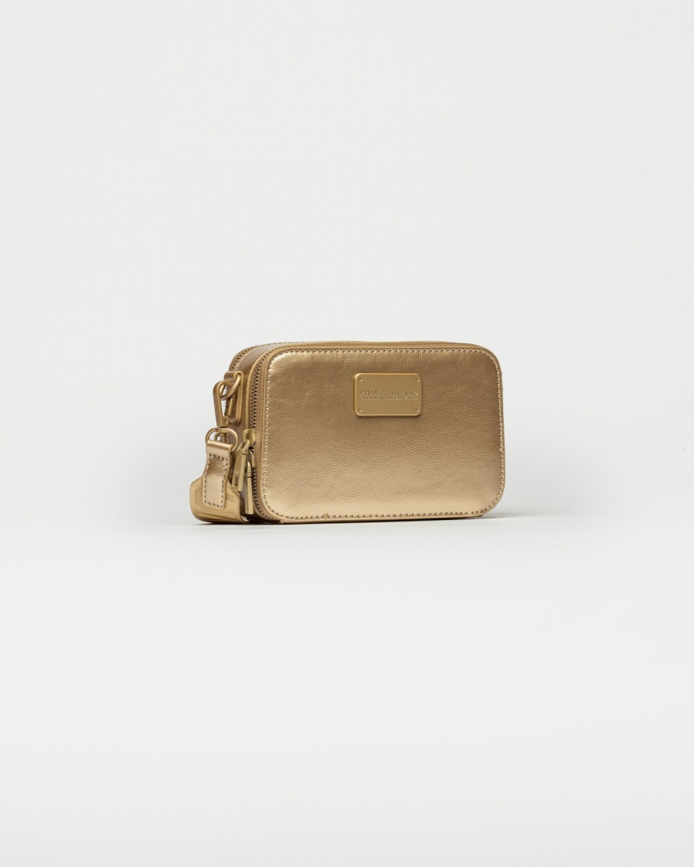 Mini bag New Penny en efecto cuero charol Platino