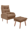 Combo Rustico Poltrona + Puff Nantes Marron