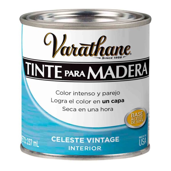 Tinta Para Madera 237ML Celeste Vintage Varathane