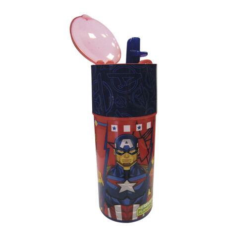 Botella con Pjita y Protector 350 ml Avengers