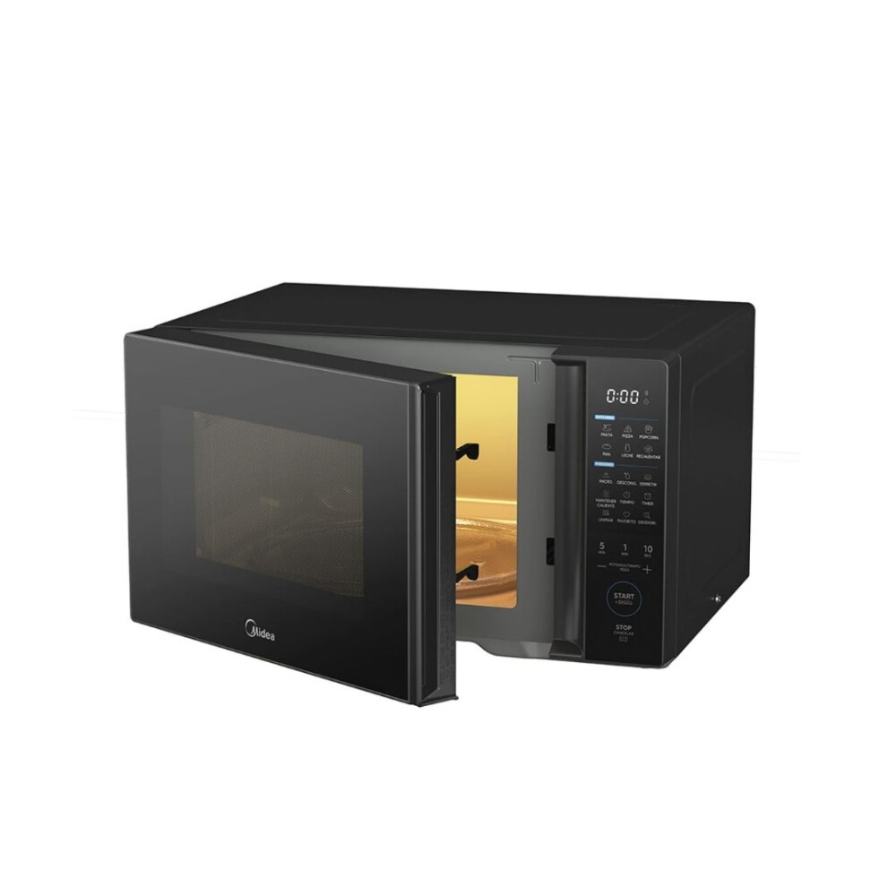 Horno Microondas Negro 20L con Panel Digital - Modelo MMO20CMO-EMPCBK - Midea Horno Microondas Negro 20L con Panel Digital - Modelo MMO20CMO-EMPCBK - Midea