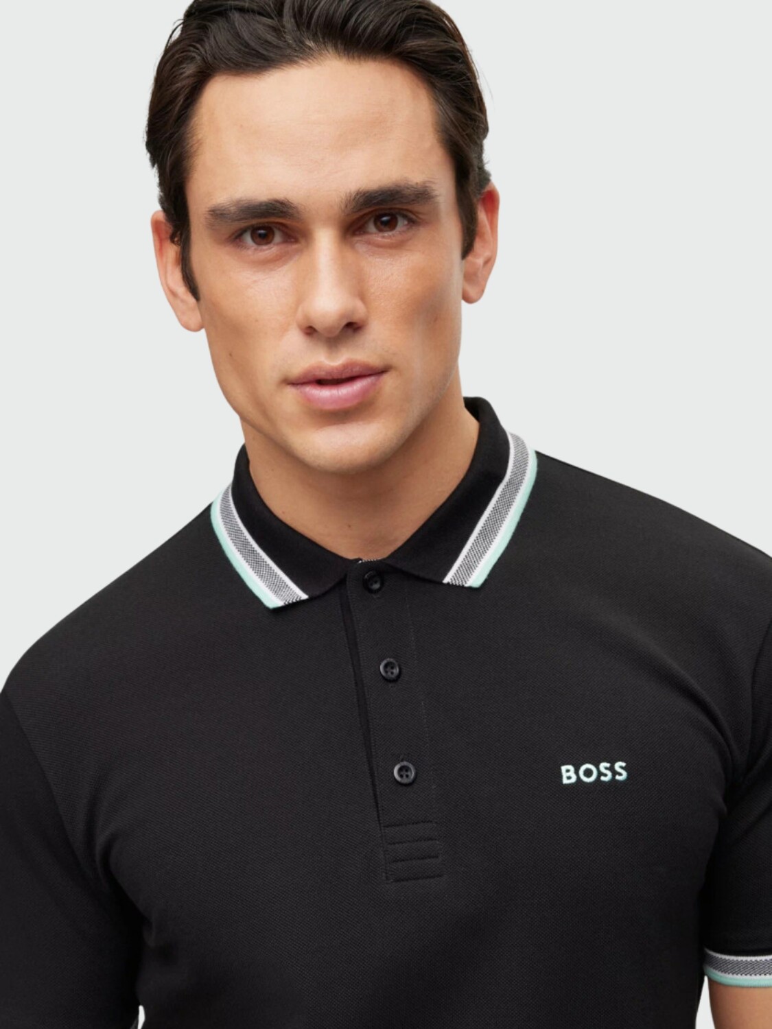 BOSS -Remera polo de algodón, regular fit, PADDY Azul navy