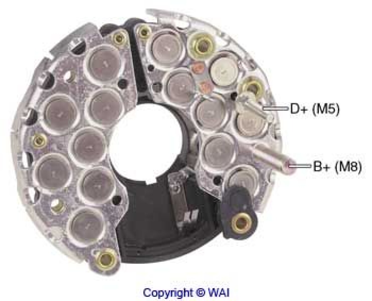 PLACA RECTIFICADORA - BOSCH 120MM-14D/40A M.BENZ-VW TRUCKS TRANSPO 