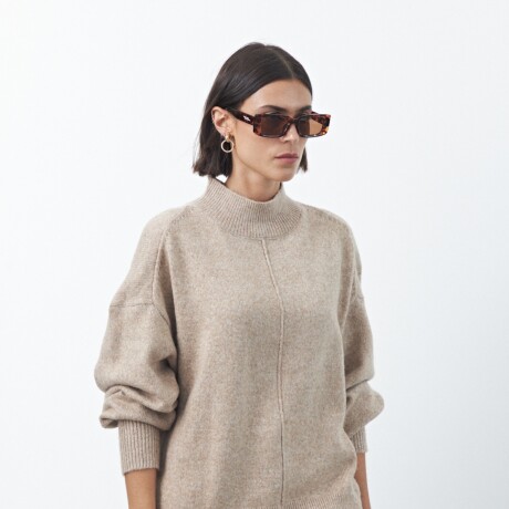 POLERA ISLAND Beige Melange