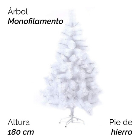 Arbol De Navidad Blanco Monofilamento Americano 1.80 M Con P Unica