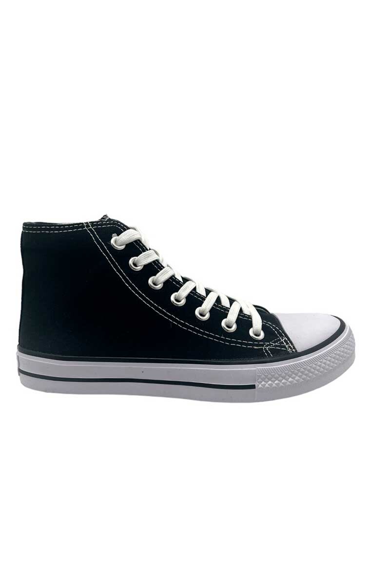 BOTA DEPORTIVA MEDIO BASKET LONA ADULTO Negro