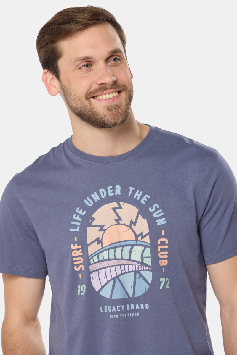 REMERA ESTAMPADA DE ALGODÓN - Lila 