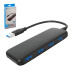 Adapatador Hub HP Alumino 4 Puertos USB DHC-CT110 3.0 Color Negro