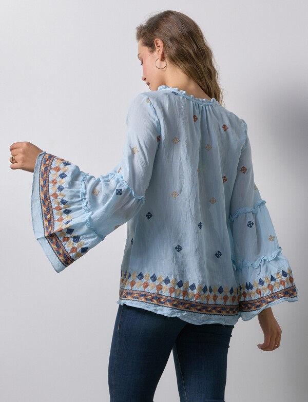 Blusa Bordada CELESTE/MULTI