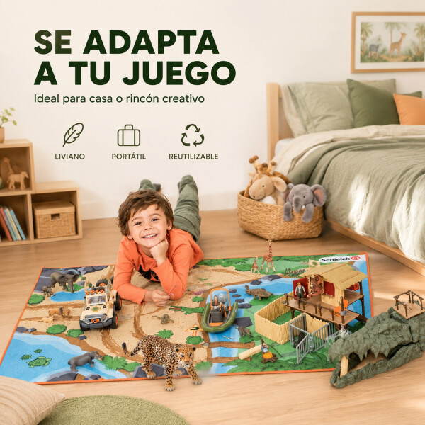 Juego Schleich Alfombra Interactiva Figura Juguete Niños Variante Modelo Jaguar