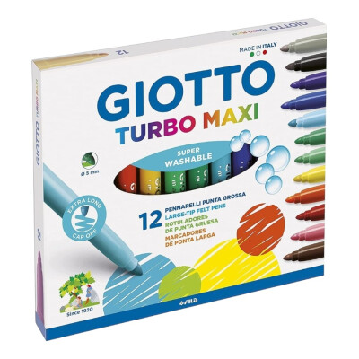 Marcadores Giotto Turbo Maxi 12 Colores Marcadores Giotto Turbo Maxi 12 Colores
