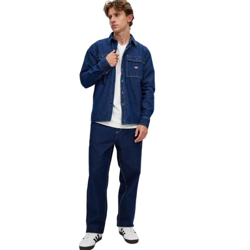 Camisa Dickies Mens Houston Denim - Azul Camisa Dickies Mens Houston Denim - Azul