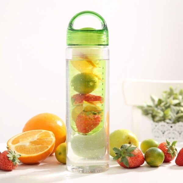 Botella Agua Con Infusor De Rusee 730 Ml Deporte Fruta Color Variante Negro