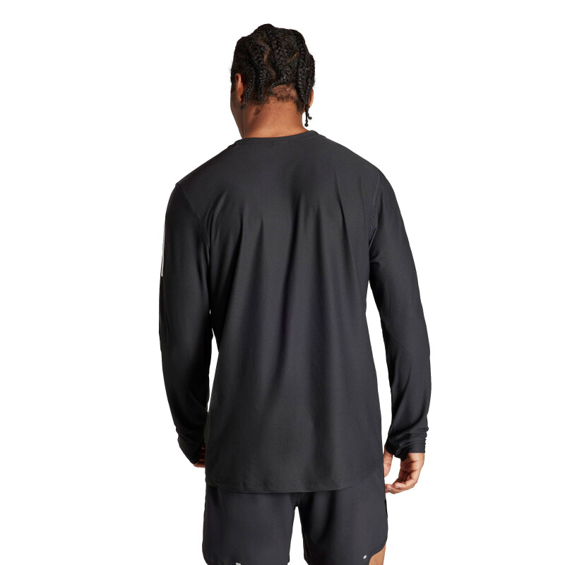 Remera de Hombre Adidas Own The Run M/Larga Negro - Blanco