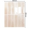 Azulejos adhesivos para cocina baño 10uds Beige
