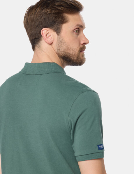 REMERA POLO LISA PIQUÉ Verde Oscuro