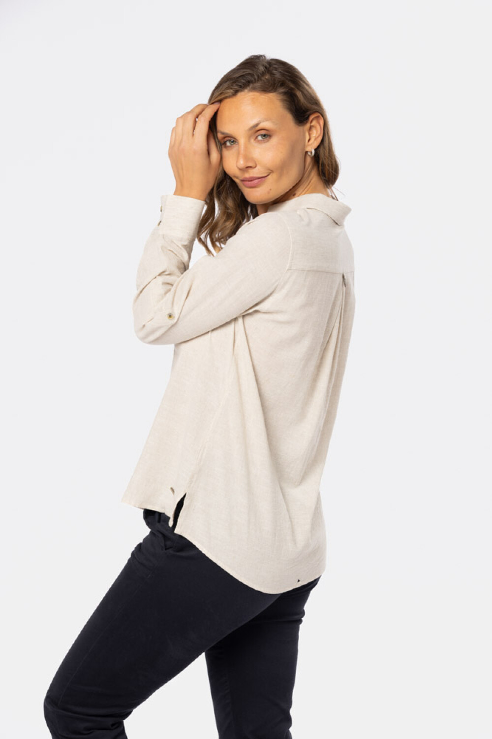 CAMISA DE LINO Beige