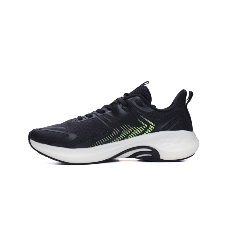 Zapatillas Running M Cushion Shoes Hombre Obsidian Black/lt.green
