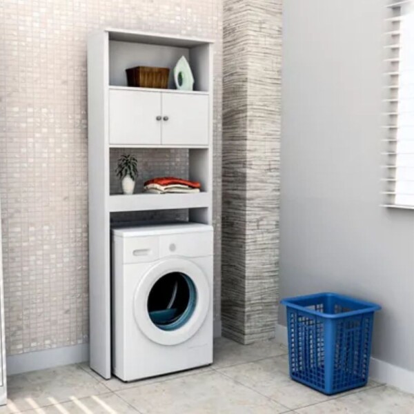 ARMARIO SOBRE LAVARROPAS O INODORO 65 CM 2 PUERTAS - BLANCO ARMARIO SOBRE LAVARROPAS O INODORO 65 CM 2 PUERTAS - BLANCO