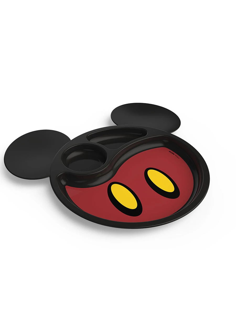PLATO MICKEY CON REPARTICIONES - NEGRO 