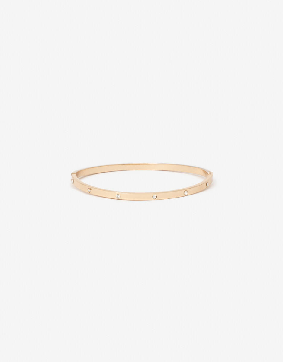 Pulsera Rígida Metal Con Strass 