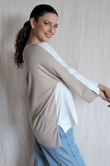Remerón Chipre Combinada crudo y beige