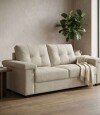 Sillon 3 Cuerpos en tela de Lino Palazio Beige