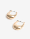 Aros Argollas Metal Argollas Chicas Metal Ovaladas - Dorado