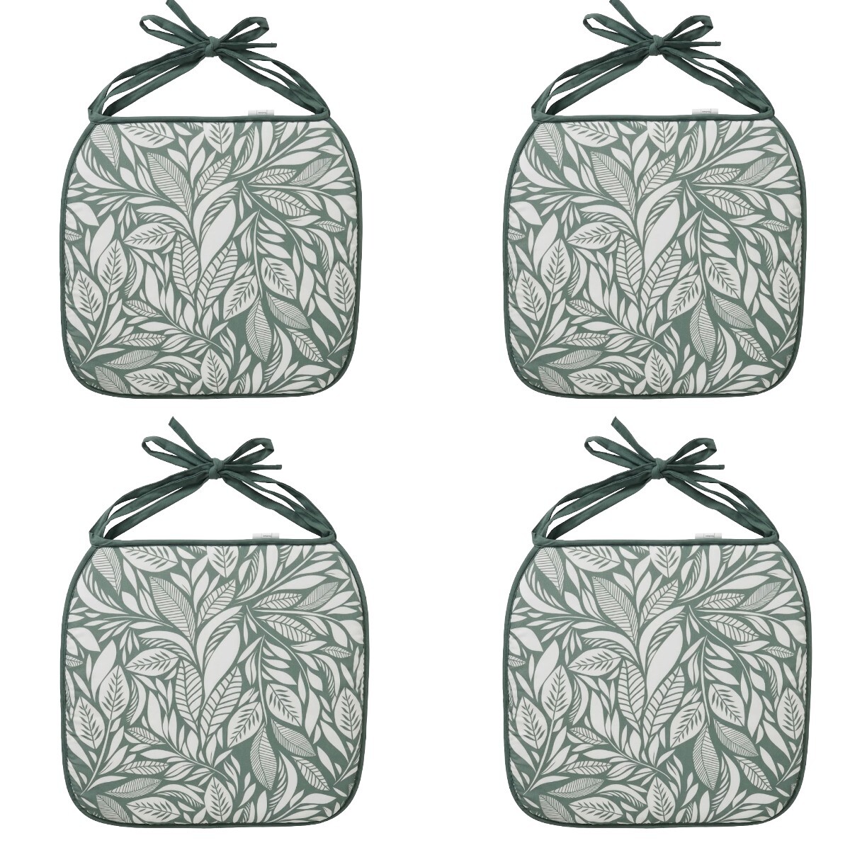 COJIN VERDE ESTAMP P/SILLA 38X38X1.8CM 4PZAS 
