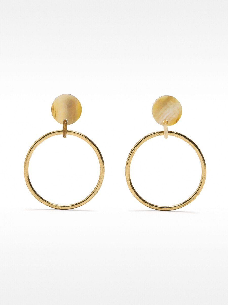 Pendientes Largos Con Aro dorado