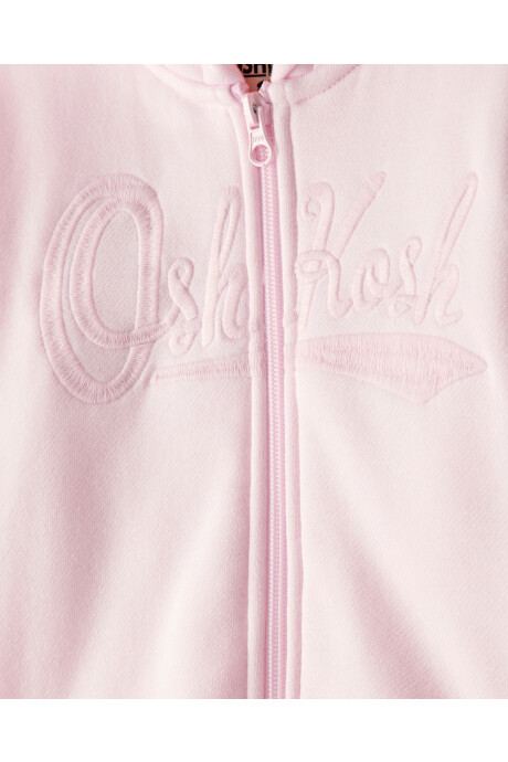 Campera de algodón, con forro polar y logo Sin color