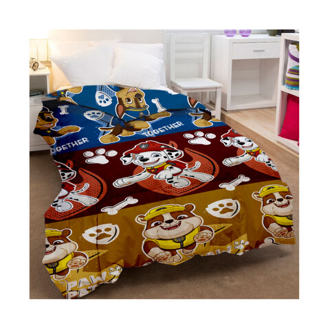 Acolchado Infantil Paw Patrol Microfibra 1 Plaza PAW PATROL MULTICOLOR