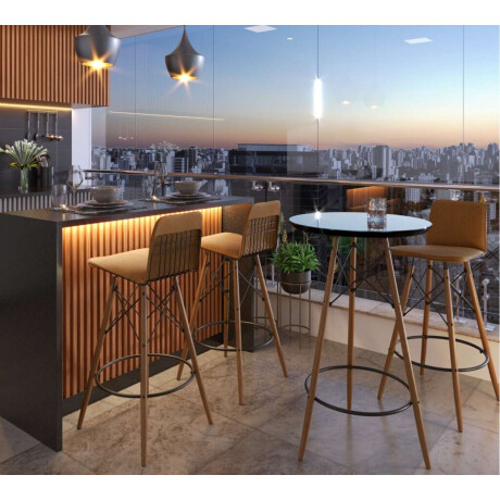Butaca Gourmet Li­nea Manhattan Negro/Marron