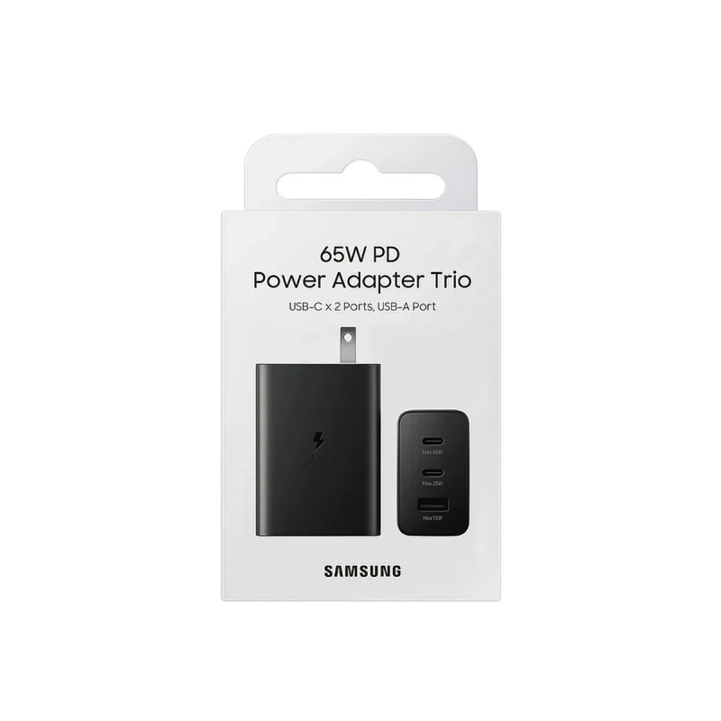 Ficha Samsung triple 65W+25w+15w color negro Ficha Samsung Triple 65w+25w+15w Color Negro