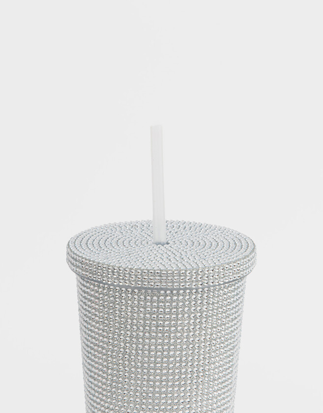Accesorios Cocina Vaso Con Strass Plateado - Plateado Niquel