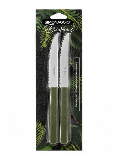 CUCHILLO SET 3 PCS LINEA BOTANICAL VERDE (V)