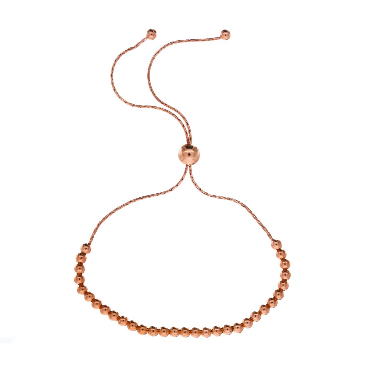 Pulsera de plata 925 con baño de oro rosado. 