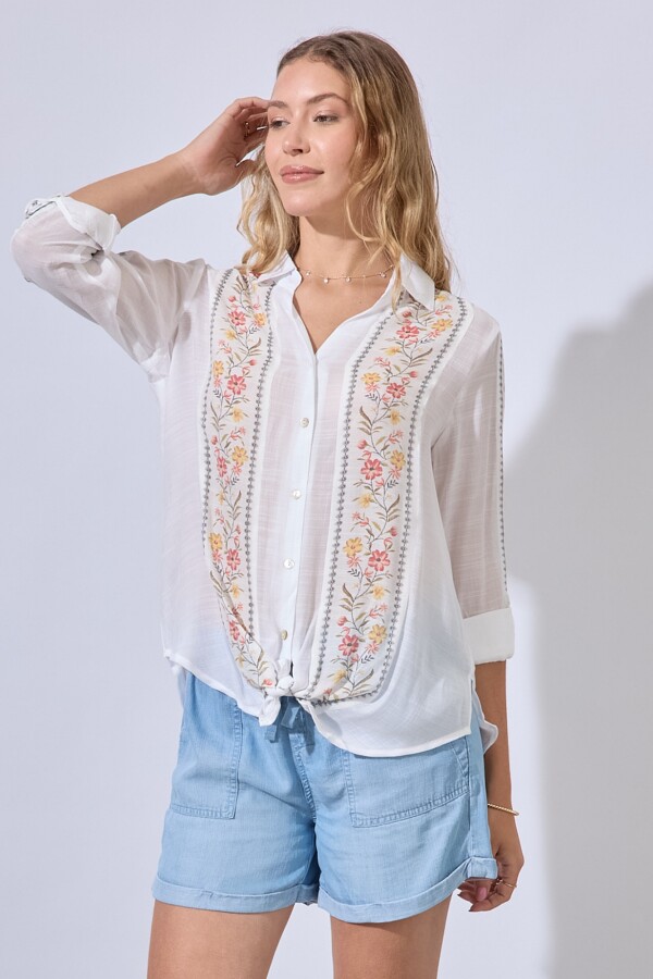 Camisa Flowers BLANCO/MULTI