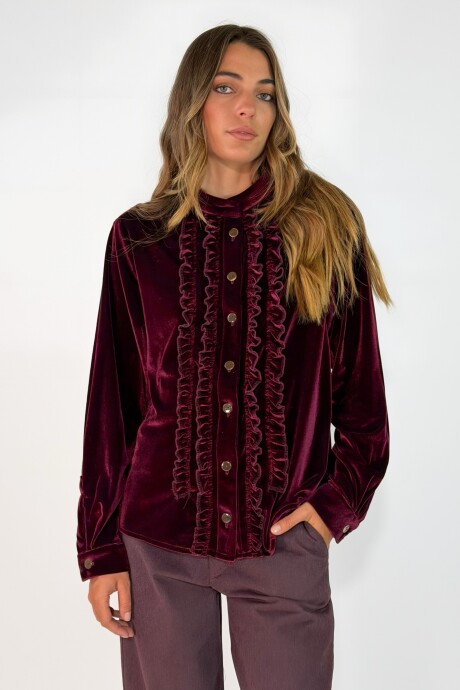 CAMISA NINA Bordo