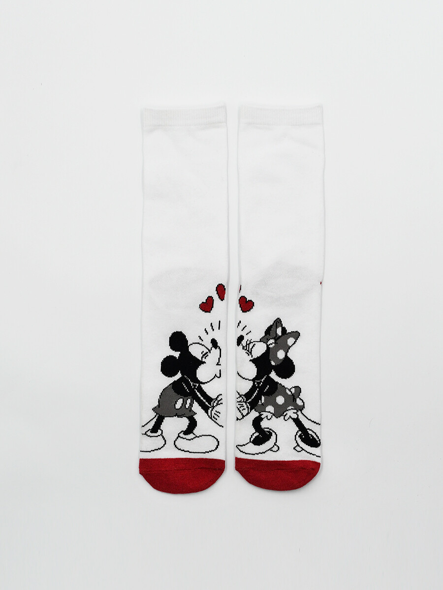 MEDIA ADULTO DISNEY MICKEY - GRIS CLARO 